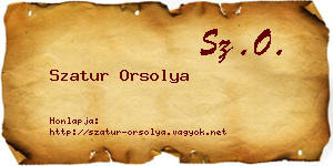 Szatur Orsolya névjegykártya