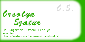 orsolya szatur business card